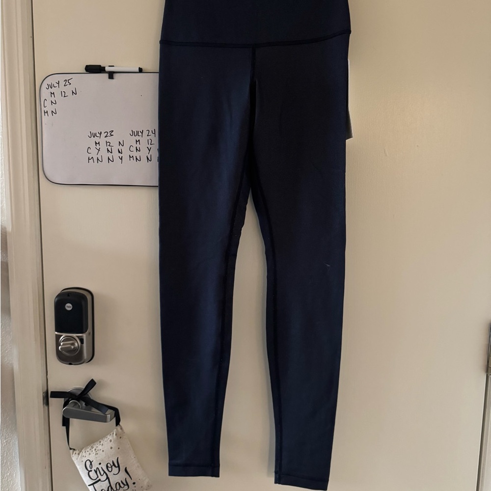 Navy Blue High-Waisted Leggings